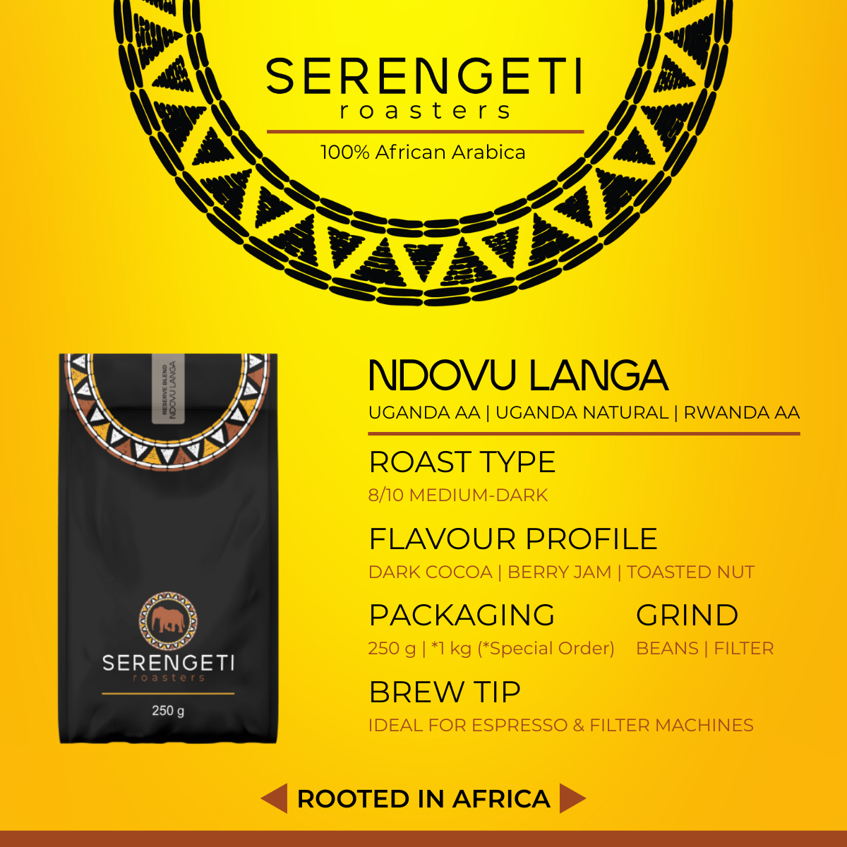 Ndovu Langa Reserve Blend Coffee | African Chocolate & Fruit