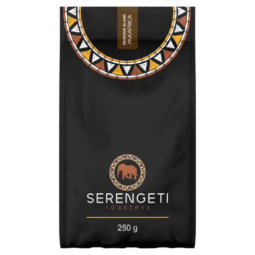 Serengeti Roasters Ma’Africa medium roast African coffee blend – chocolate, caramel and fruit notes – whole bean or ground