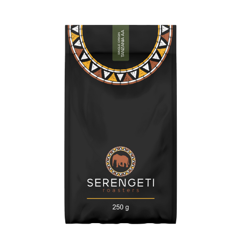Serengeti Roasters Mbozi AA single-origin coffee from Tanzania – notes of stone fruit, caramelised sugar and sweet orange.