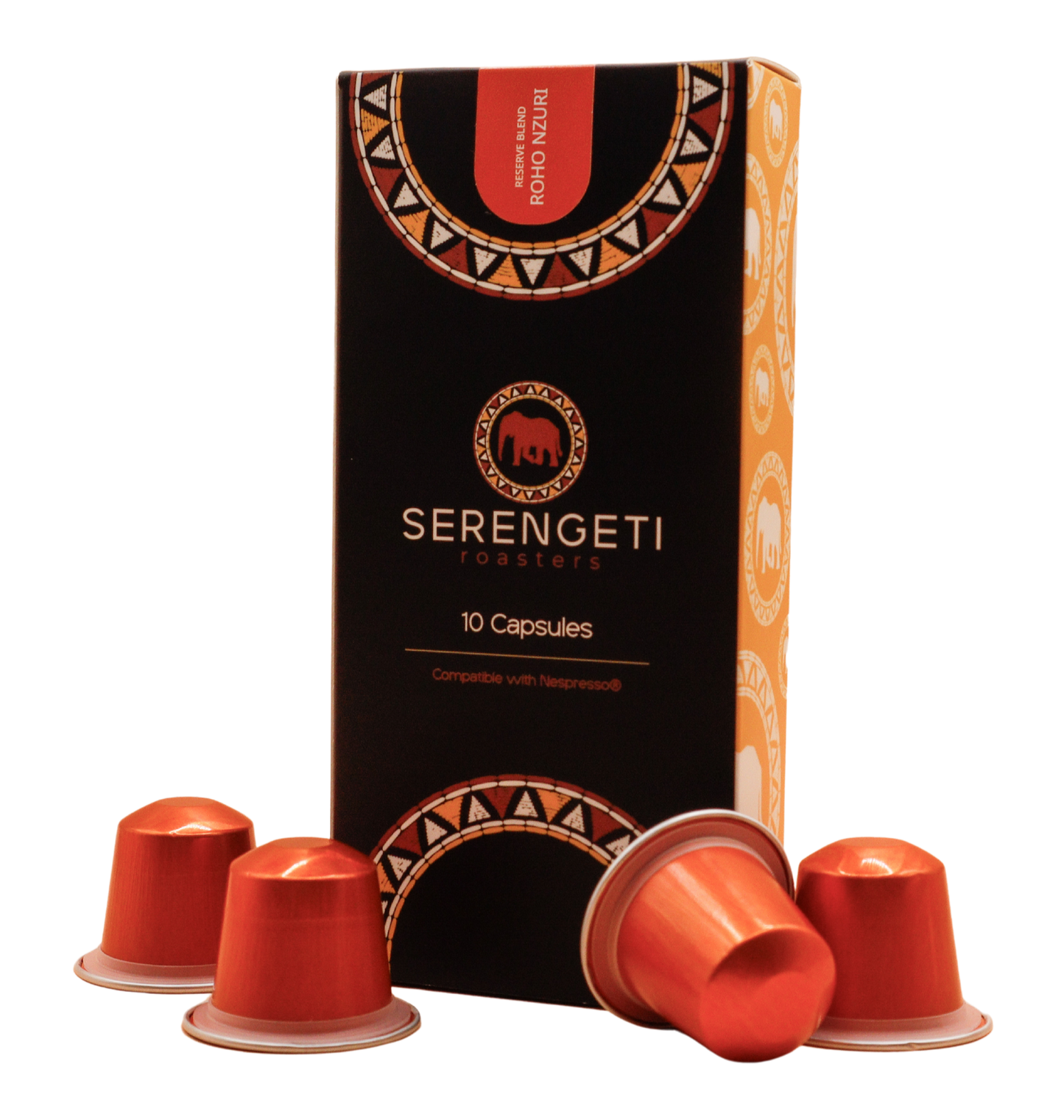 Roho Nzuri African coffee capsules with cocoa, citrus blossom, and floral notes